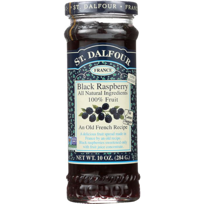 ST DALFOUR: Black Raspberry Fruit Spread, 10 oz