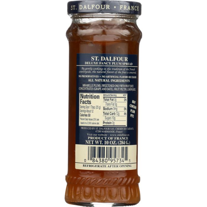 ST DALFOUR: Fancy Plum Fruit Spread, 10 oz