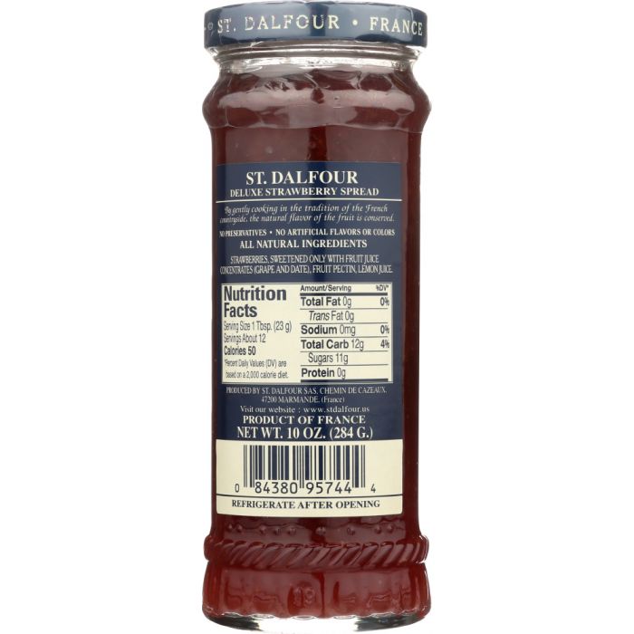 ST DALFOUR: All Natural Fruit Spread Strawberry, 10 oz