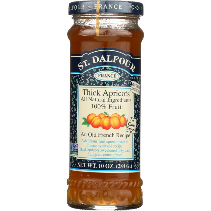 ST DALFOUR: All Natural Fruit Spread Apricot, 10 oz