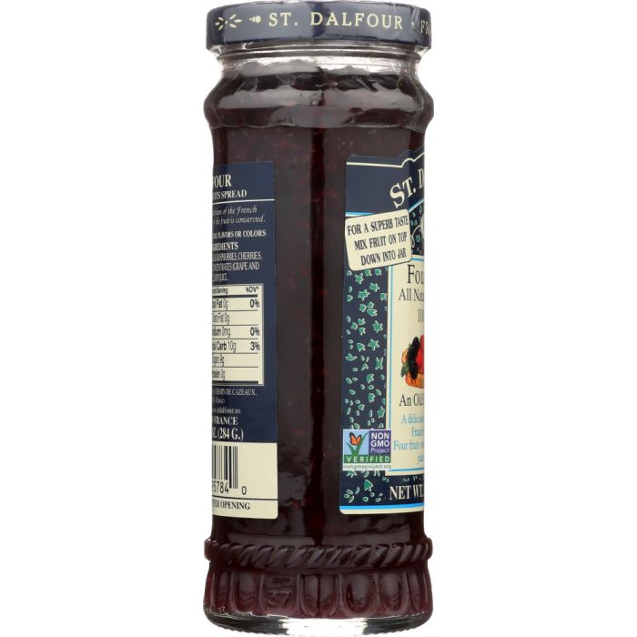 ST DALFOUR: All Natural Fruit Spread Four Fruits, 10 oz