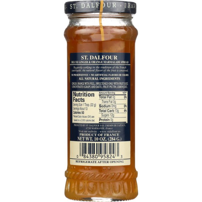 ST DALFOUR: Ginger & Orange Marmalade, 10 oz