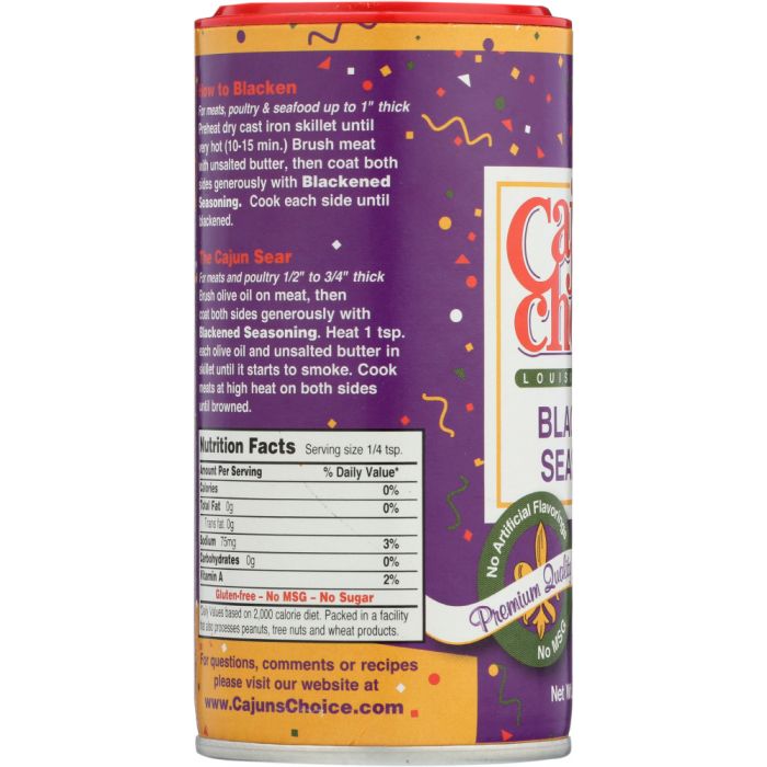 CAJUNS CHOICE: Fish Blackened Seasoning, 2.75 oz