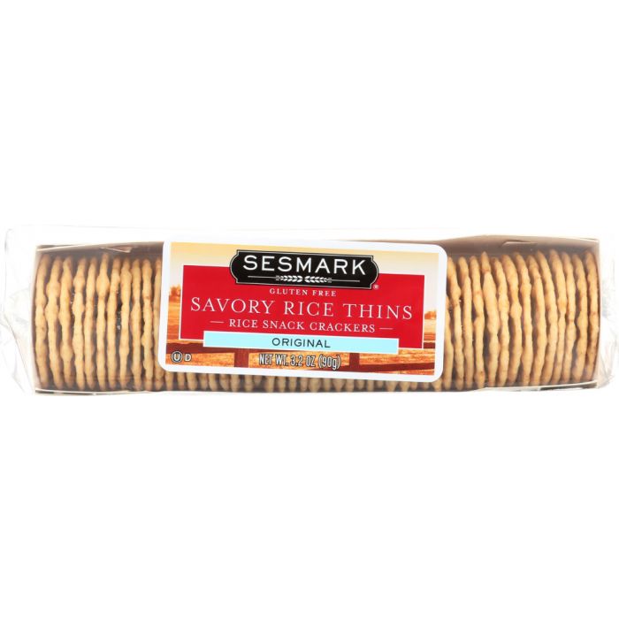 SESMARK: Crackers Thins Savory Rice, 3.2 oz