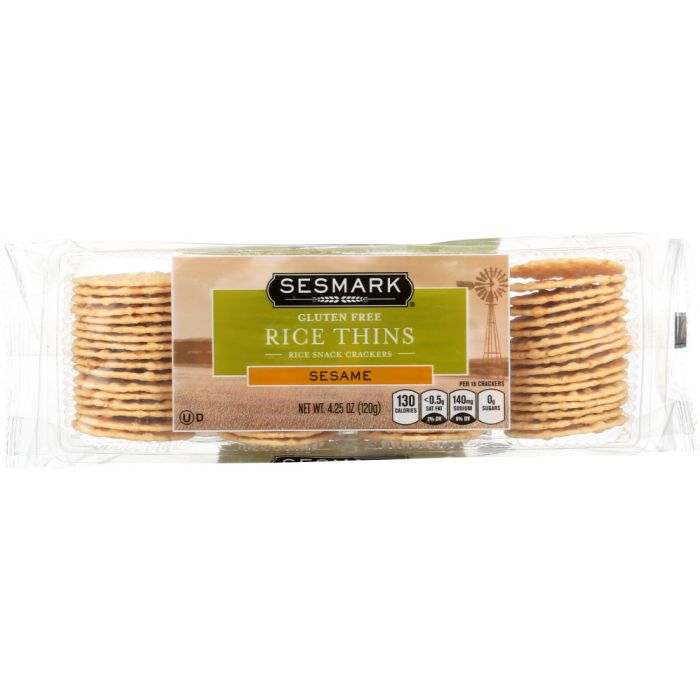 SESMARK: Rice Thin Sesame Gluten Free, 4.25 oz