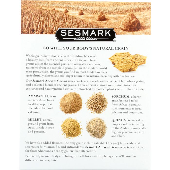 SESMARK: Crackers Ancient Grains Parmesan Herb, 3.5 oz