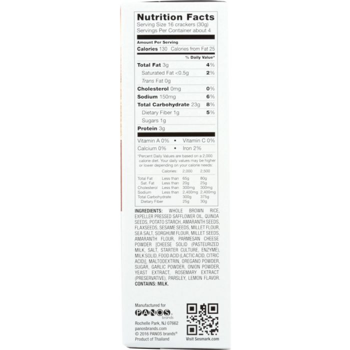 SESMARK: Crackers Ancient Grains Parmesan Herb, 3.5 oz