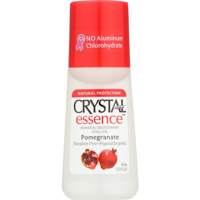 CRYSTAL ESSENCE: Mineral Deodorant Roll-On Pomegranate, 2.25 oz