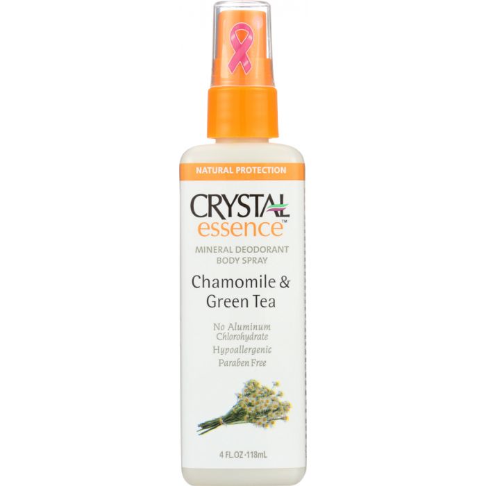 CRYSTAL BODY DEODORANT: Deodorant Spray Chamomile & Green Tea, 4 oz