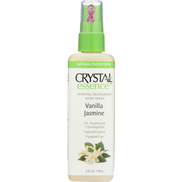 CRYSTAL BODY DEODORANT: Deodorant Spray Vanilla Jasmine, 4 oz