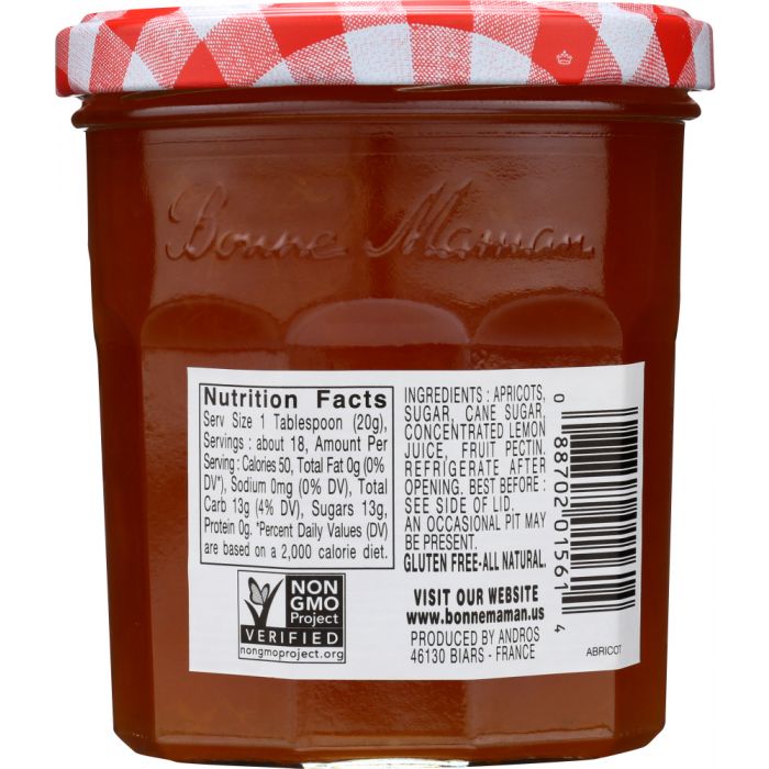 BONNE MAMAN: Apricot Preserves, 13 oz