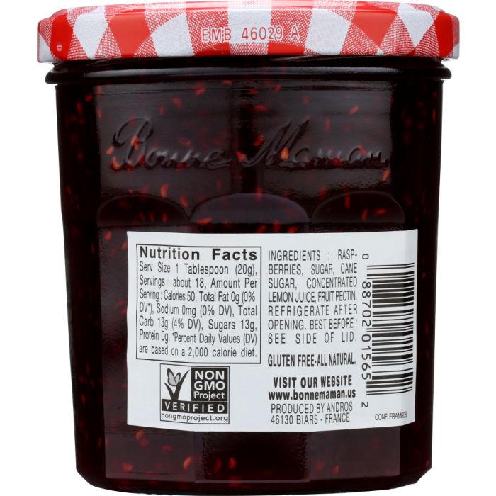 BONNE MAMAN: Raspberry Preserves, 13 oz