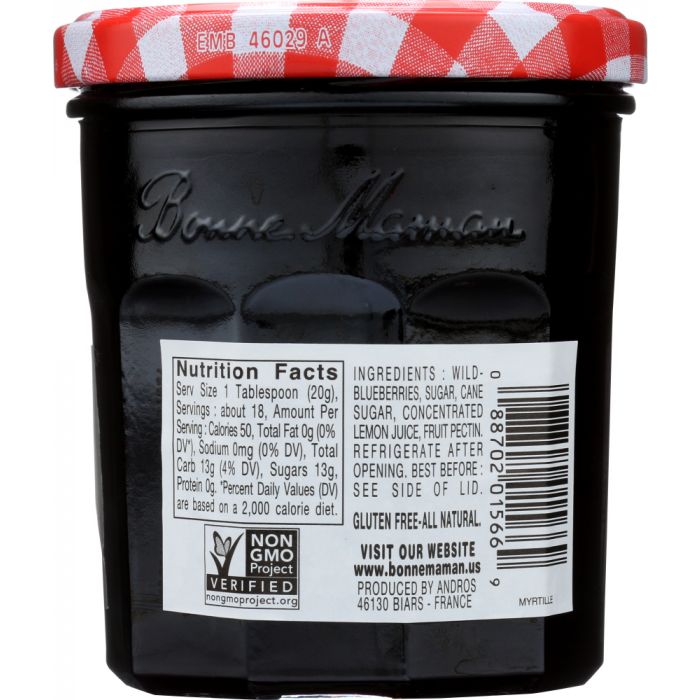 BONNE MAMAN: Wild Blueberry Preserves, 13 Oz