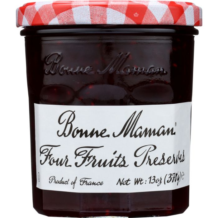 BONNE MAMAN: Four Fruits Preserves, 13 oz