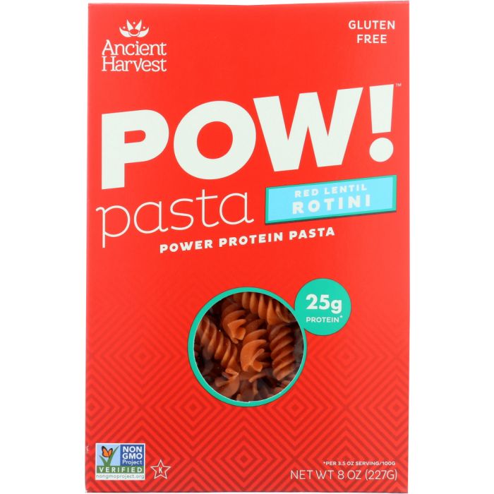 ANCIENT HARVEST: Pow! Pasta Red Lentil Rotini, 8 oz