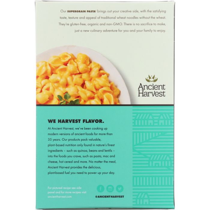 ANCIENT HARVEST: Supergrain Pasta Shells Gluten Free, 8 oz