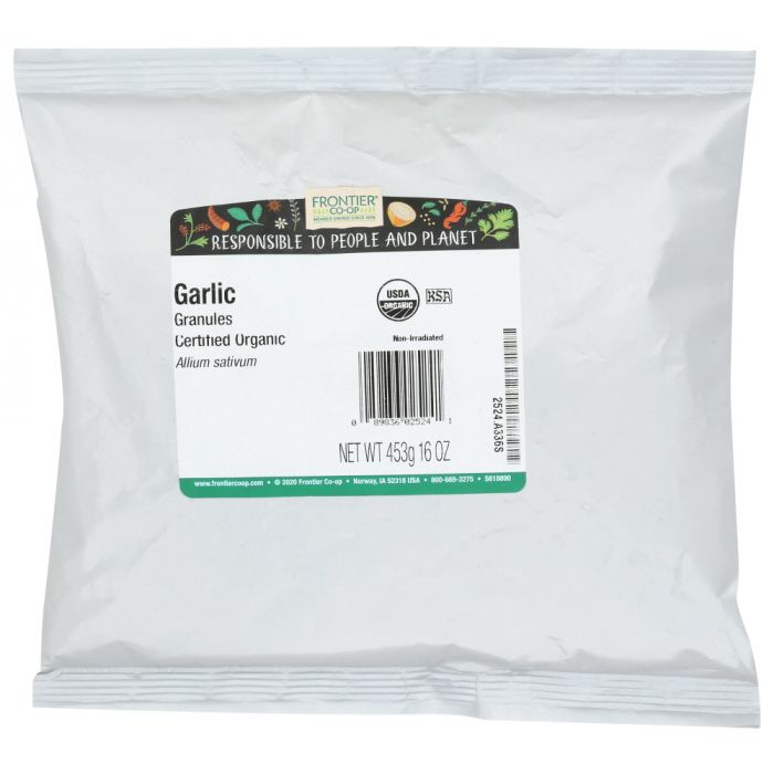 FRONTIER NATURAL PRODUCTS: Organic Garlic Granules, 16 oz