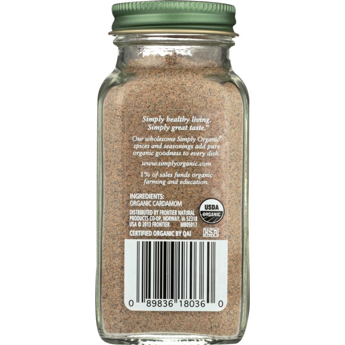 SIMPLY ORGANIC: Seasoning Cardamom Bottle, 2.82 oz