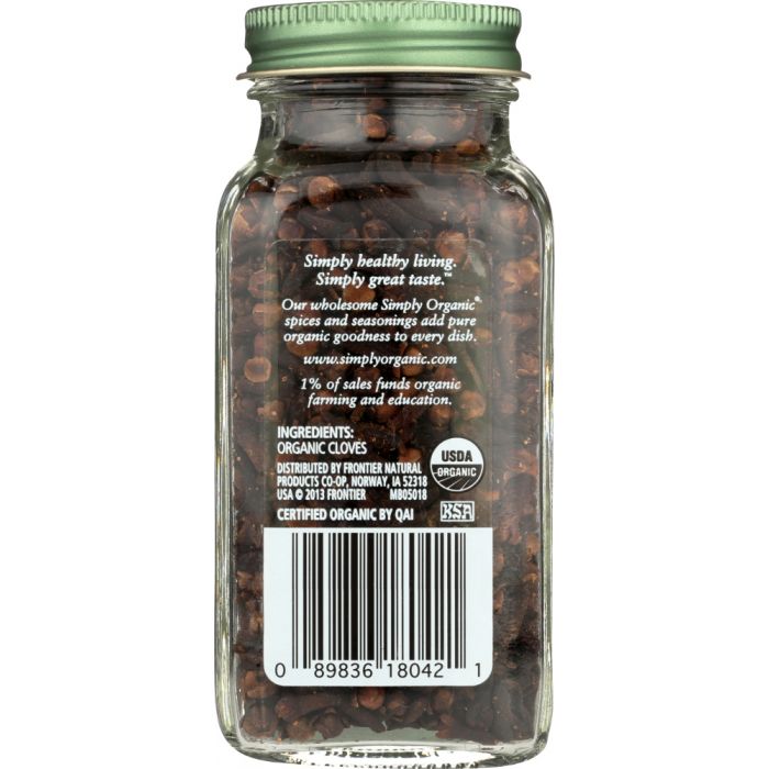 SIMPLY ORGANIC: Seasoning Cloves Whole Bottle, 2.05 oz