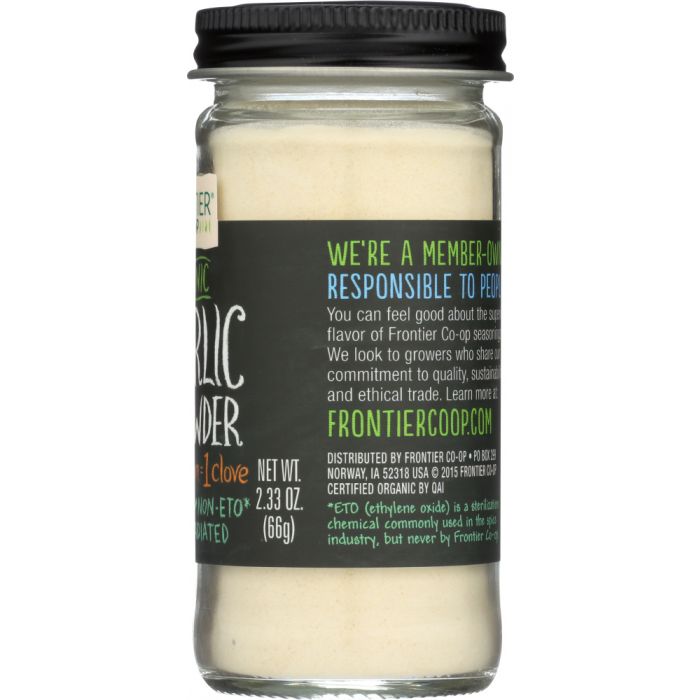 FRONTIER NATURAL PRODUCTS: Organic Garlic Powder, 2.33 oz