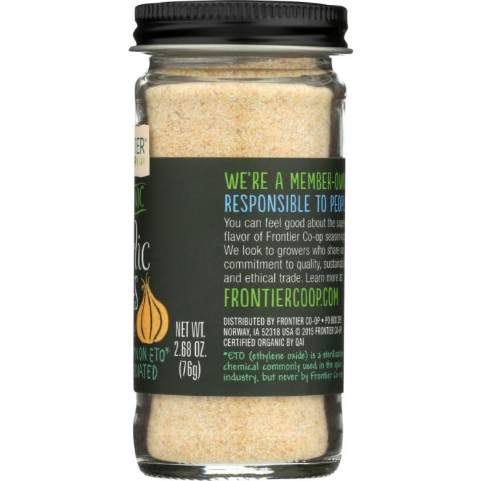 FRONTIER HERB: Organic Garlic Granules Bottle, 2.68 oz