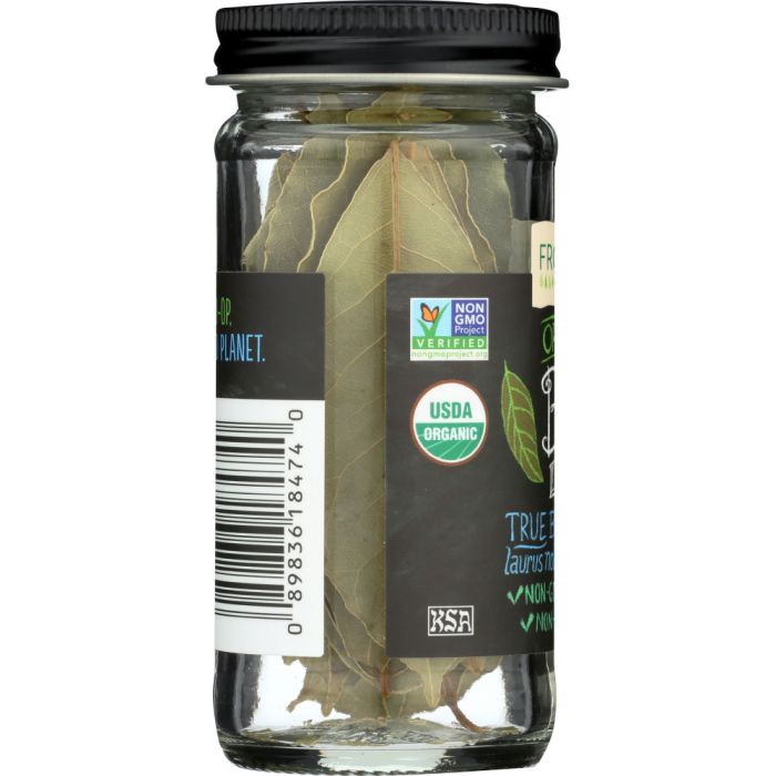 FRONTIER HERB: Whole Organic Bay Leaf, 0.15 oz