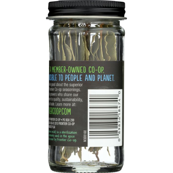 FRONTIER HERB: Whole Organic Bay Leaf, 0.15 oz