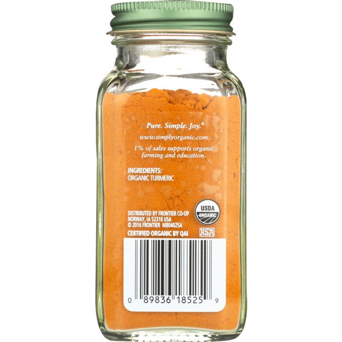 SIMPLY ORGANIC: Turmeric, 2.38 Oz