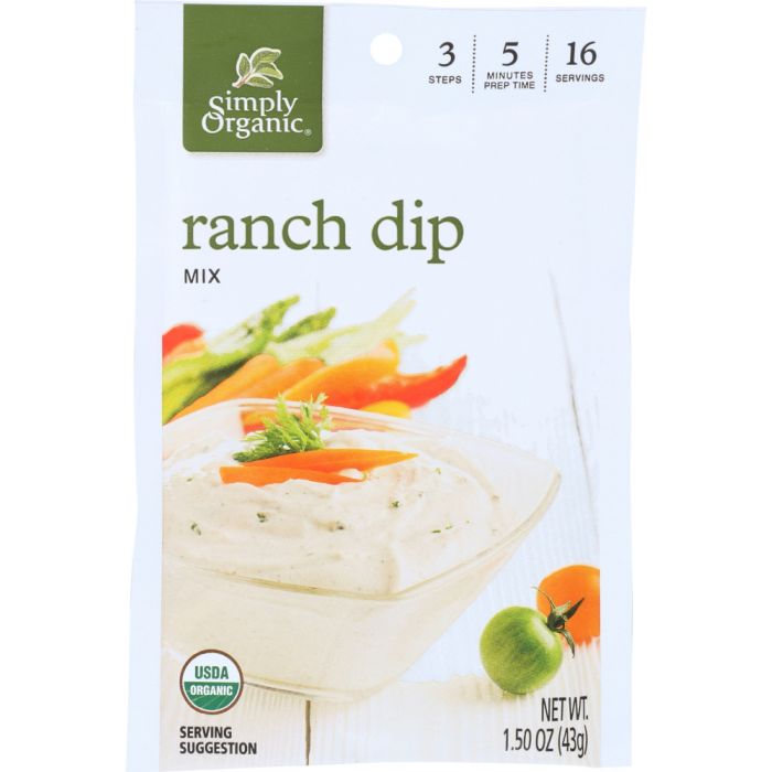 SIMPLY ORGANIC: Ranch Dip Mix, 1.5 Oz