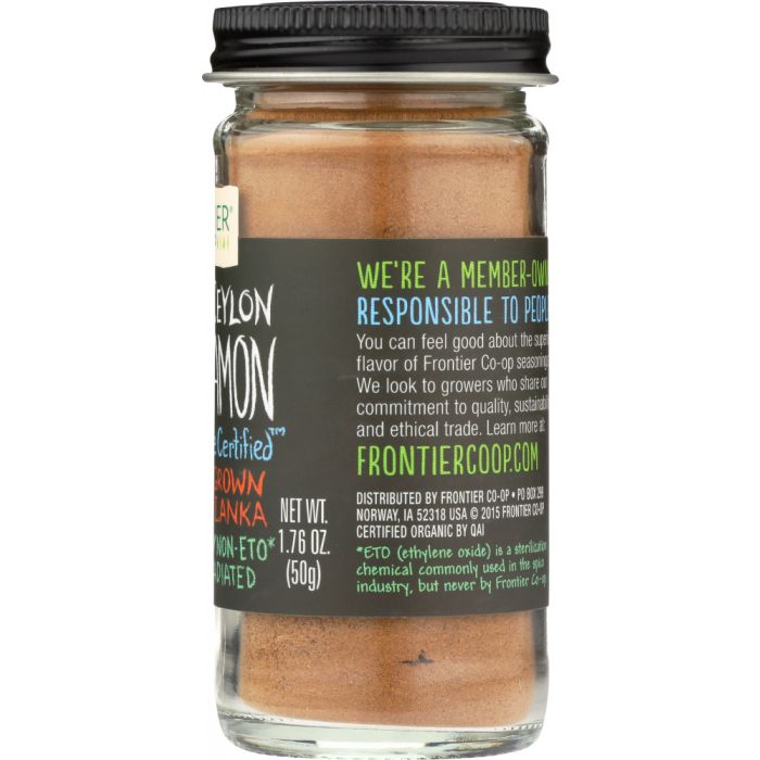 FRONTIER: Organic Ground Ceylon Cinnamon, 1.76 oz