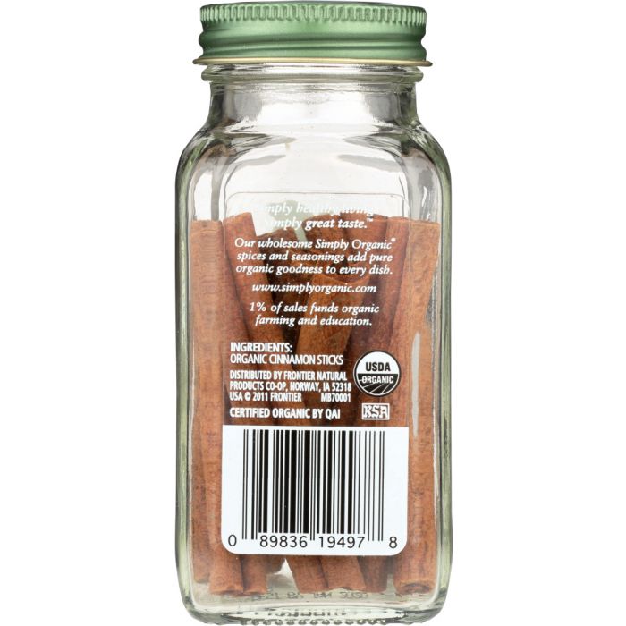 SIMPLY ORGANIC: Cinnamon Stix Whole Bottle, 1.13 oz