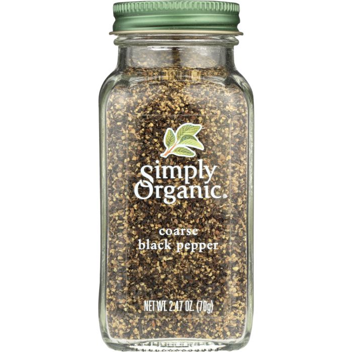 SIMPLY ORGANIC: Black Coarse Grind Pepper, 2.47 oz