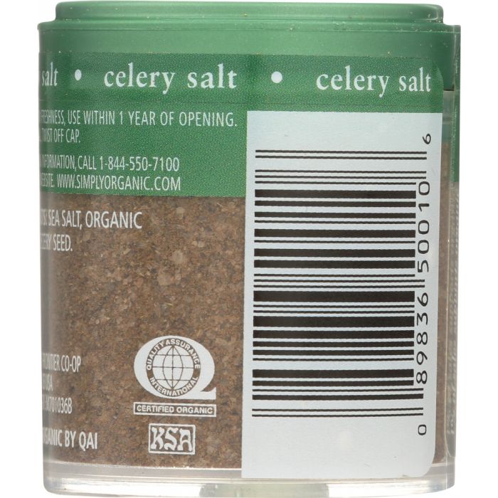 SIMPLY ORGANIC: Mini Celery Salt Organic, .85 oz