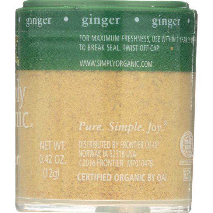 SIMPLY ORGANIC: Mini Ground Ginger, .42 oz