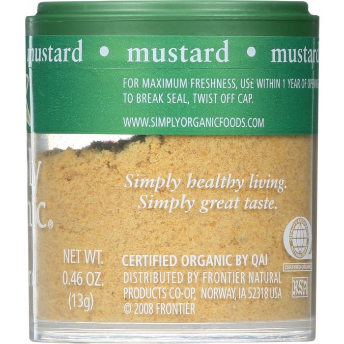 SIMPLY ORGANIC: Mini Mustard Seed Ground Organic, .46 oz