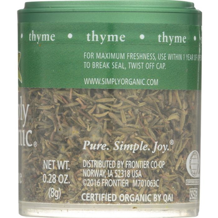 SIMPLY ORGANIC: Mini Thyme Leaf Whole, 0.28 oz