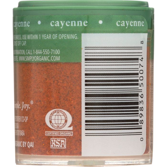 SIMPLY ORGANIC: Mini Cayanne Pepper Ground, .53 oz