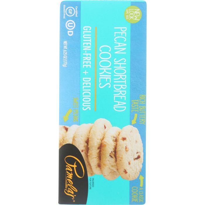 PAMELAS: Pecan Shortbread Cookies, 6.25 oz