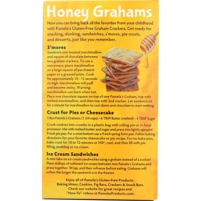 PAMELA'S PRODUCTS: Gluten-Free Graham Crackers Honey, 7.5 oz