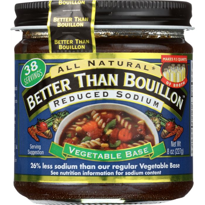 BETTER THAN BOUILLON: Base Vegetable Reduced Sodium, 8 oz