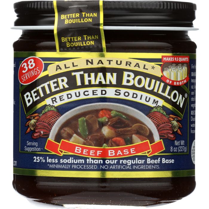 BETTER THAN BOUILLON: All Natural Reduce Sodium Beef Base, 8 Oz