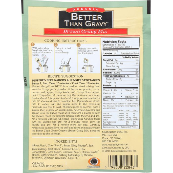 BETTER THAN GRAVY: Gravy Mix Beef Organic, 1 oz