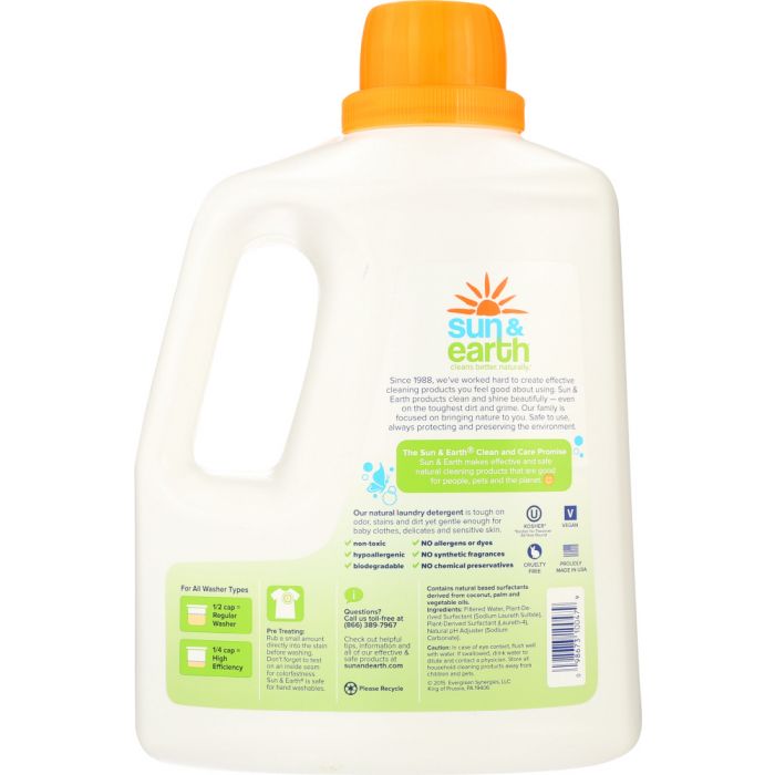 SUN & EARTH: Natural Laundry Detergent, 100 fo