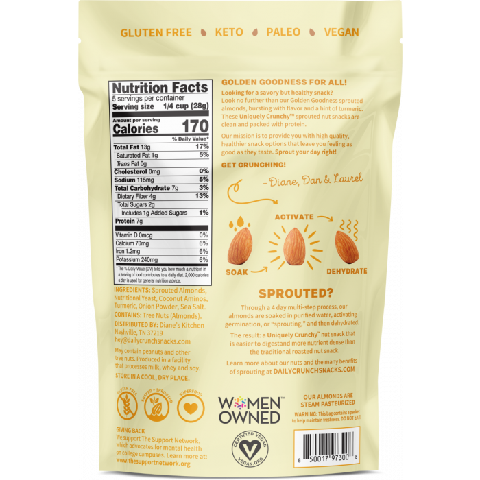 DAILY CRUNCH: Almonds Sprt Turmeric, 5 oz