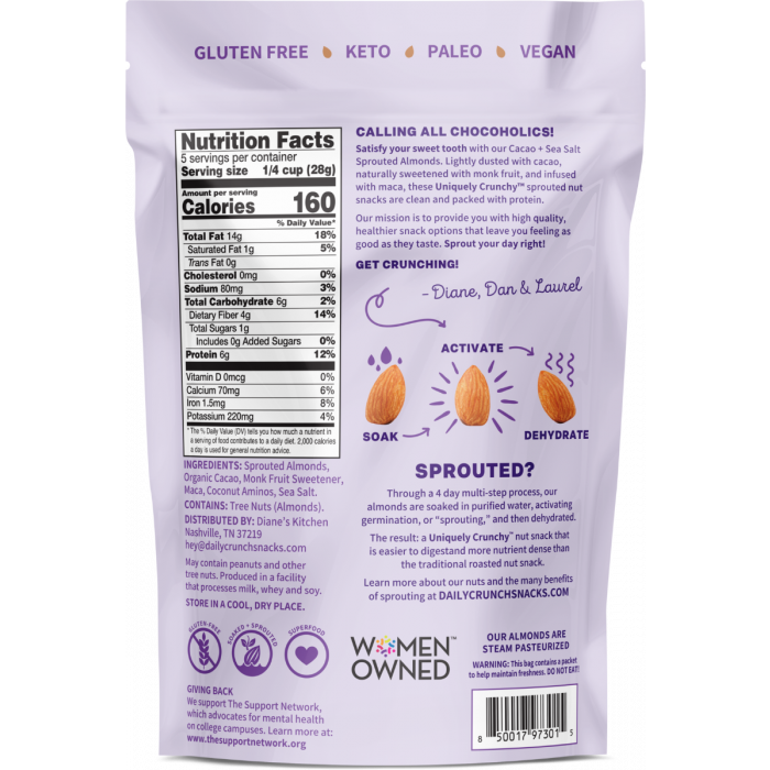 DAILY CRUNCH: Almonds Sprtd Cacao Ssalt, 5 oz