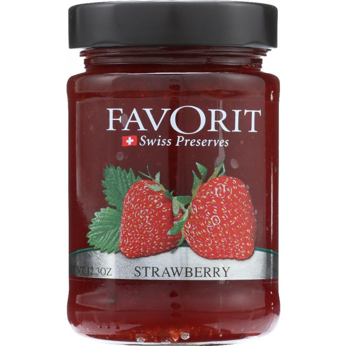 FAVORIT: Swiss Preserve Strawberry, 12.3 oz