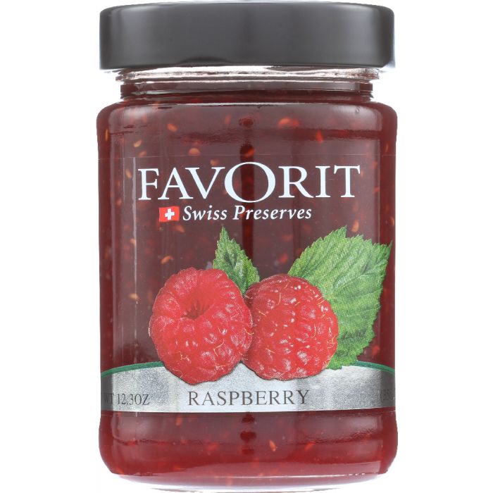 FAVORIT: Preserve Raspberry, 12.3 oz