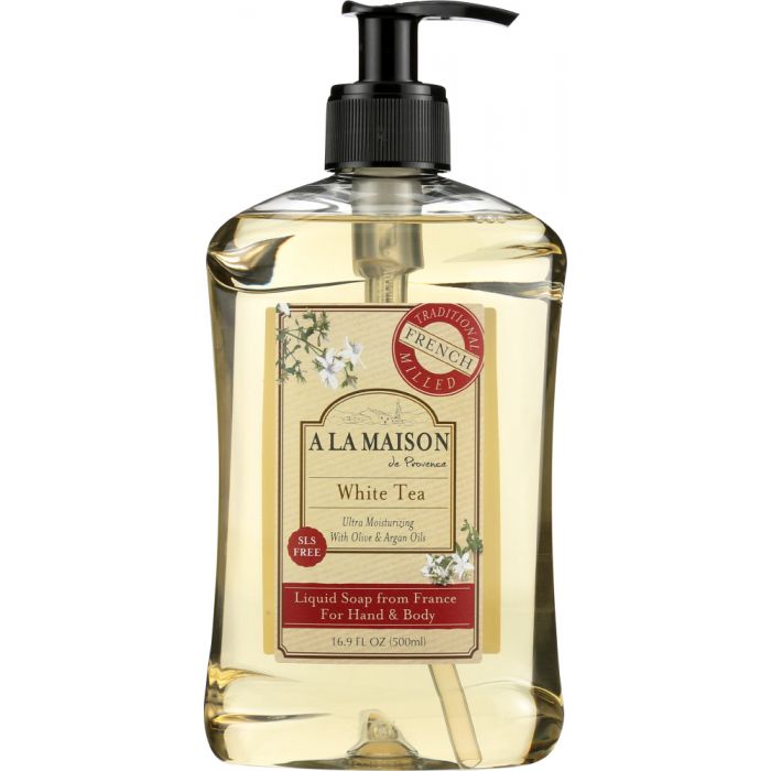 A LA MAISON DE PROVENCE: Hand & Body Liquid Soap White Tea, 16.9 Oz