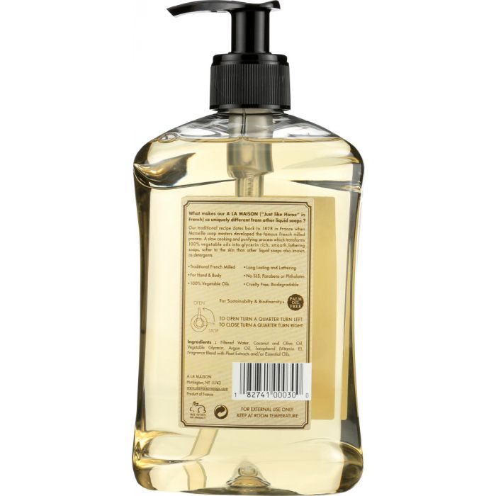 A LA MAISON DE PROVENCE: Hand & Body Liquid Soap White Tea, 16.9 Oz