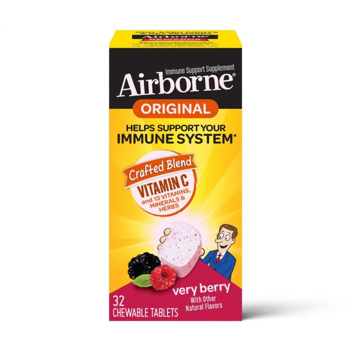 AIRBORNE: Kids Immune Chew Berry, 32 tb